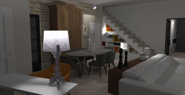 Décoration et agencement dans une échoppe bordelaise avec Rangements