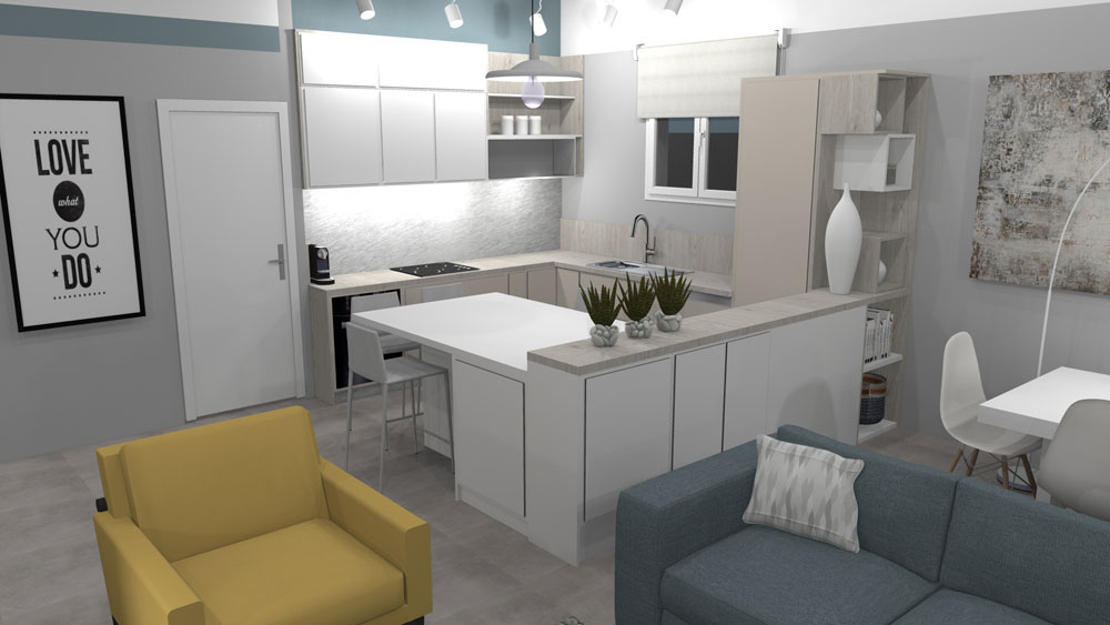 L'agencement et la décoration d'une pièce à vivre avec cuisine ouverte